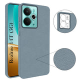 For Realme 14T Back Cover Case (Glass Like Camera Protection | Leather Feel | Minimalist Professional Grip)
