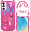 For Samsung Galaxy A16 5G Back Case Cover Strap (3D embossed Figures | Strap Holder | 360* Soft Cushion with Camera Bump)