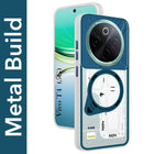 For Vivo T4 Metallic Back Cover Case (Metallic Camera Protection & Buttons | Translucent Milky Shade | Hard Polycarbonate)