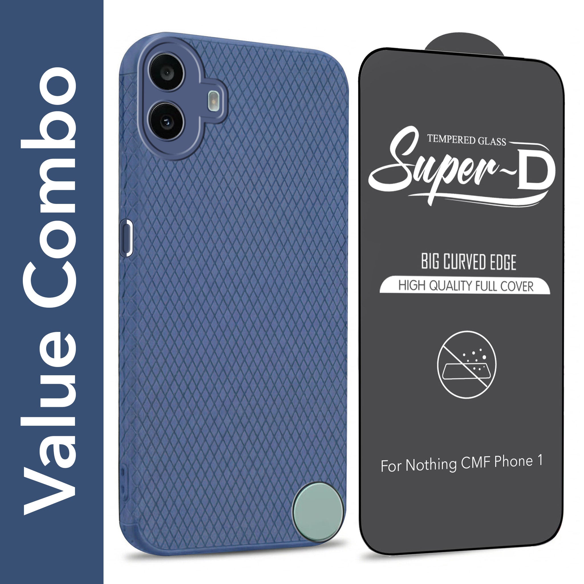 For Nothing CMF Phone 1 Combo with Back Cover and 9H Tempered Glass (Liquid Silicone | Camera Protection | Oleophobic Coating Screen Glass)