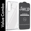 For Samsung Galaxy S26 Combo with Back Cover and 9H Tempered Glass (Lifetime Anti-Yellow | Sleek Hard Crystal | Oleophobic Coating Screen Glass)