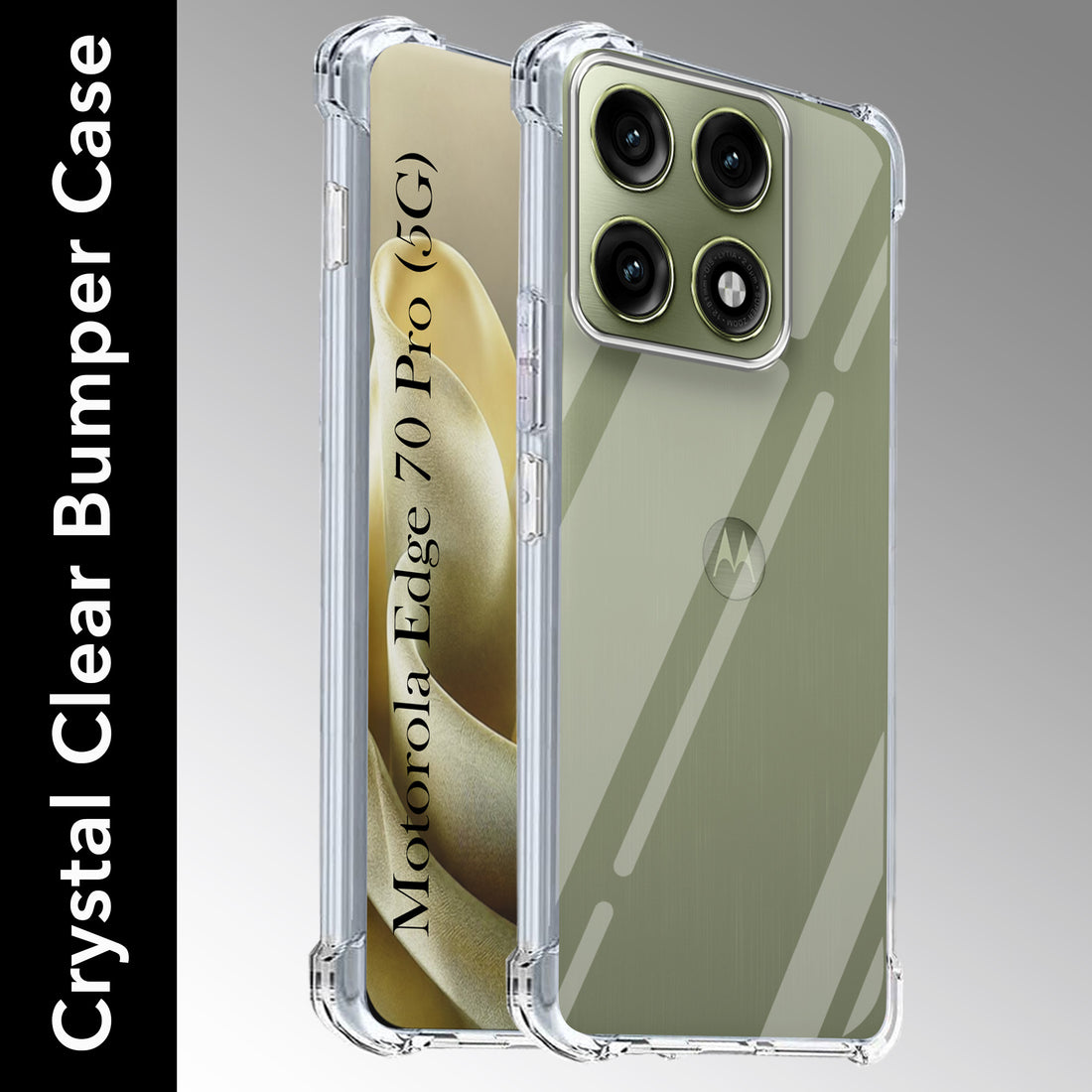 For Motorola Moto Edge 70 Pro Back Cover Shockproof Crystal-Clear (Drop & Camera Protection | Hard Polycarbonate)