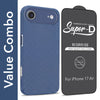 For Apple iPhone 17 Air Combo with Back Cover and 9H Tempered Glass (Liquid Silicone | Camera Protection | Oleophobic Coating Screen Glass)