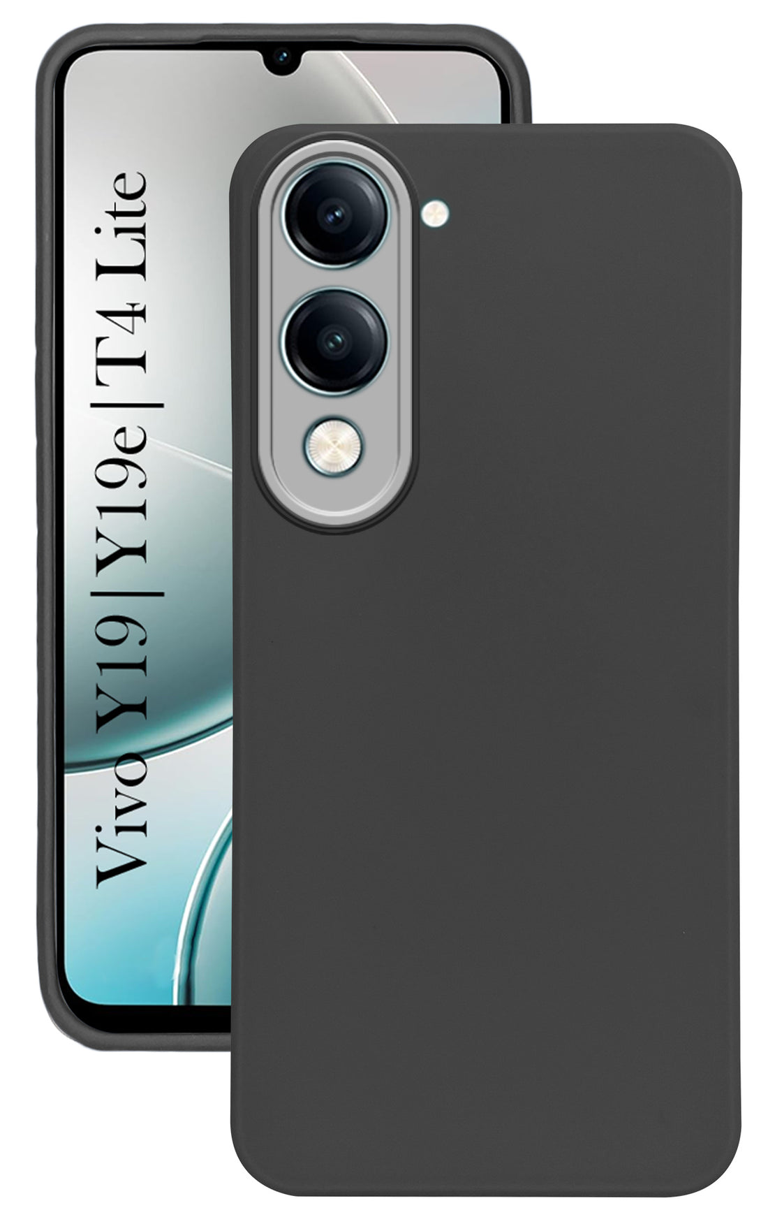 For Vivo Y19 | Vivo Y19e | Vivo T4 Lite Back Cover Case  ( Dual Color Matte Finish | Full Camera Protection | Sleek and Professional)