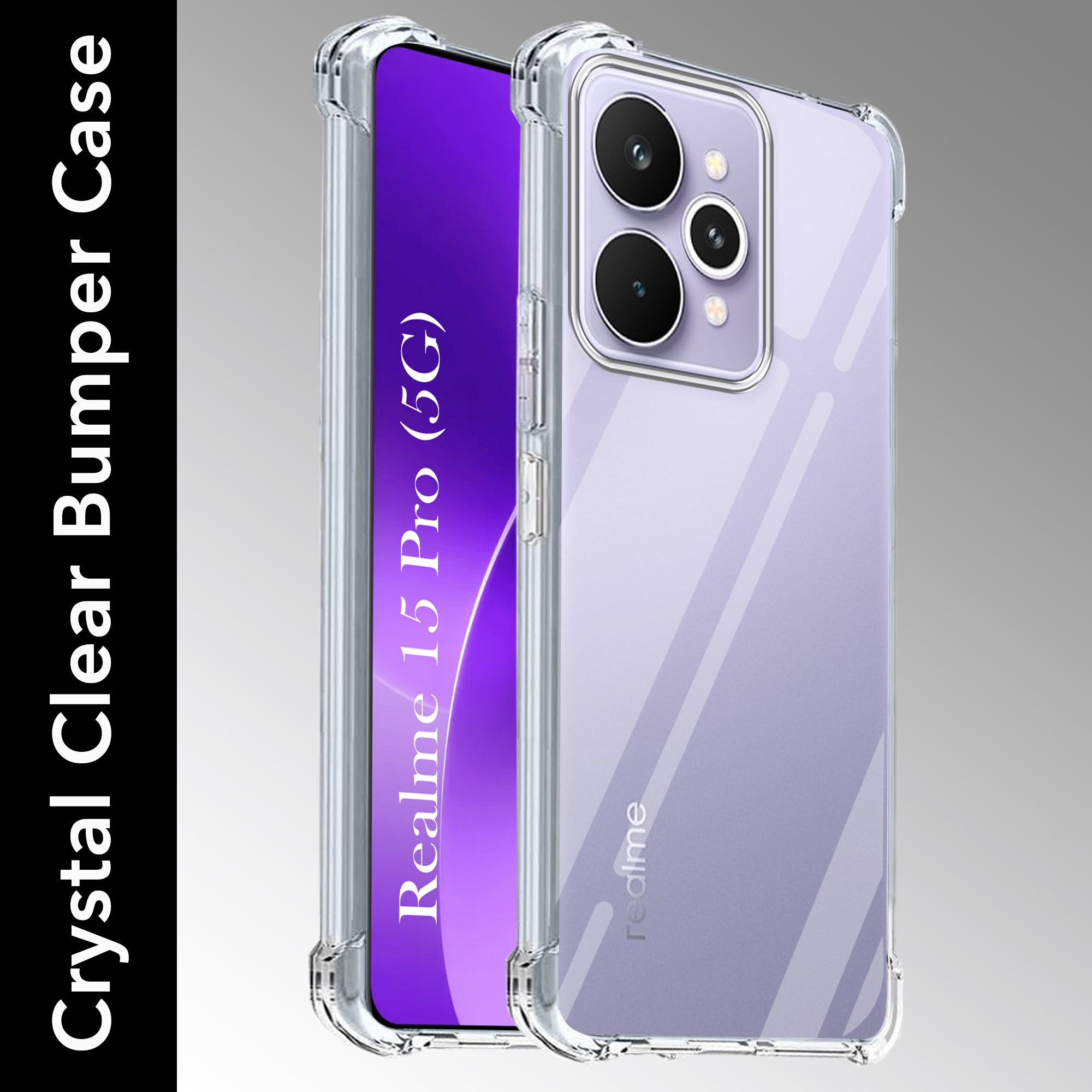 For Realme 15 Pro Shockproof Crystal-Clear Back Cover ( Drop & Camera Protection | Hard Polycarbonate)