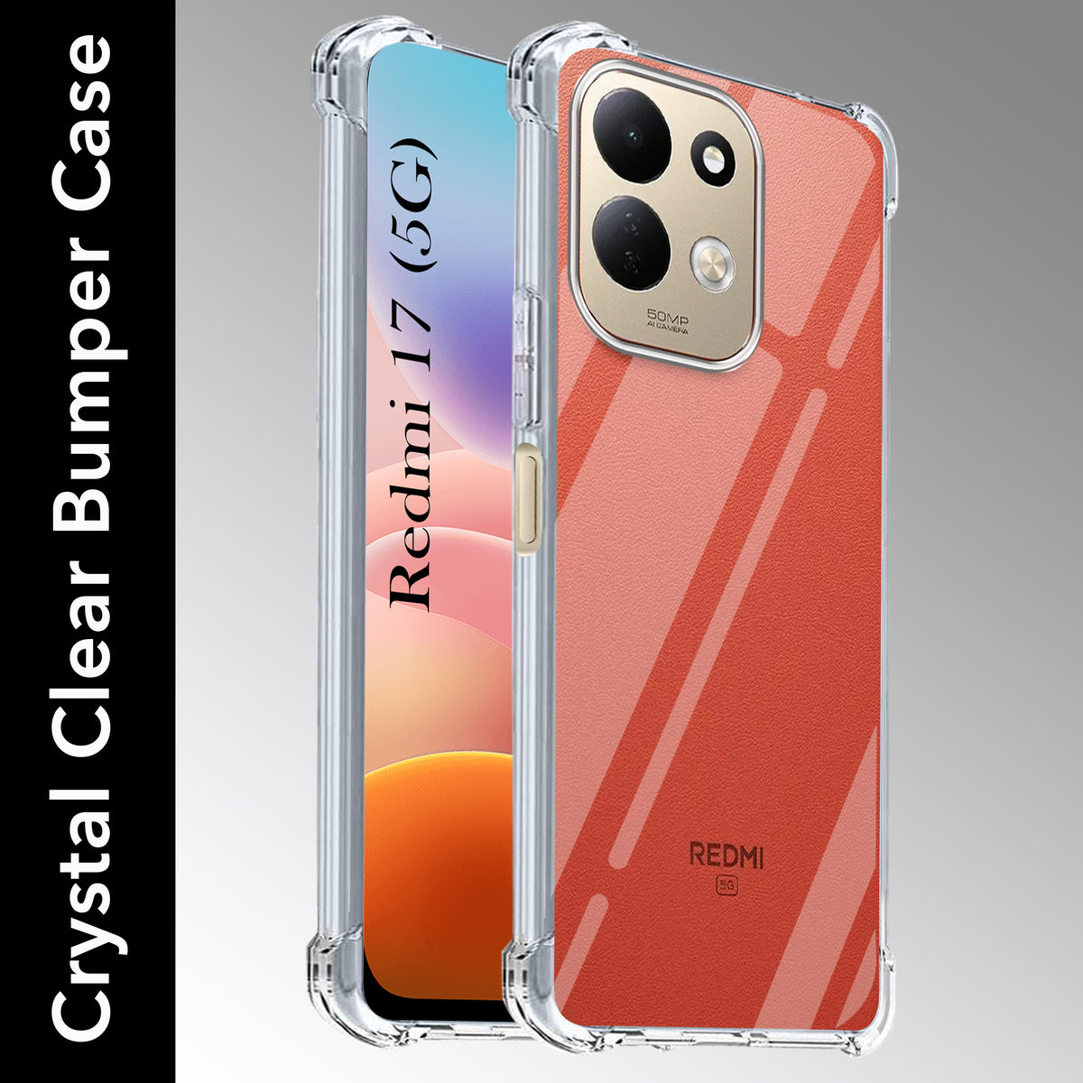 For Redmi 17 5G Back Cover Shockproof Crystal-Clear (Drop & Camera Protection | Hard Polycarbonate)