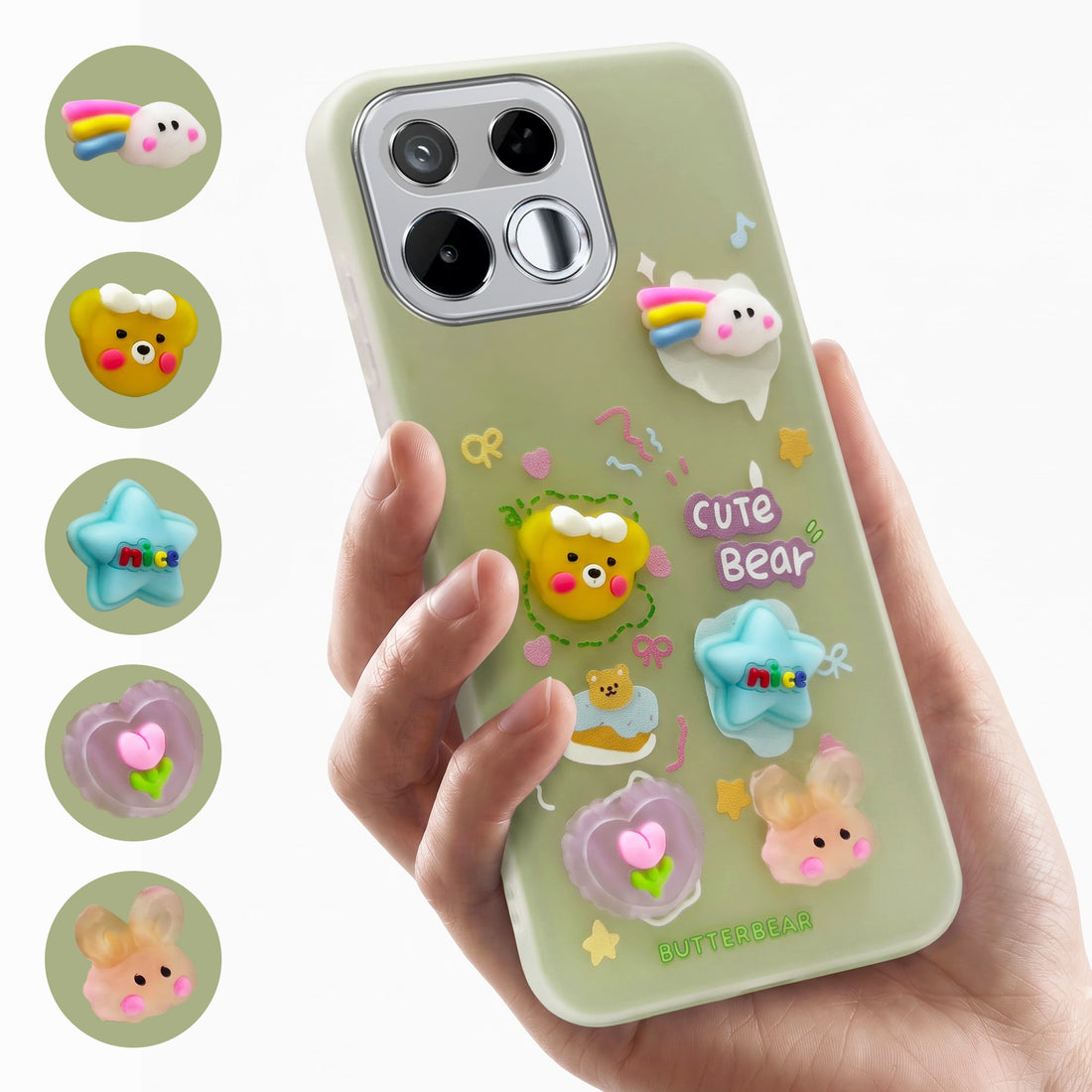 For Realme 16T 5G Back Cover Case (3D Cute Cartoons | Hard Back Side Soft | Matte Premium Finish | HD Printing)