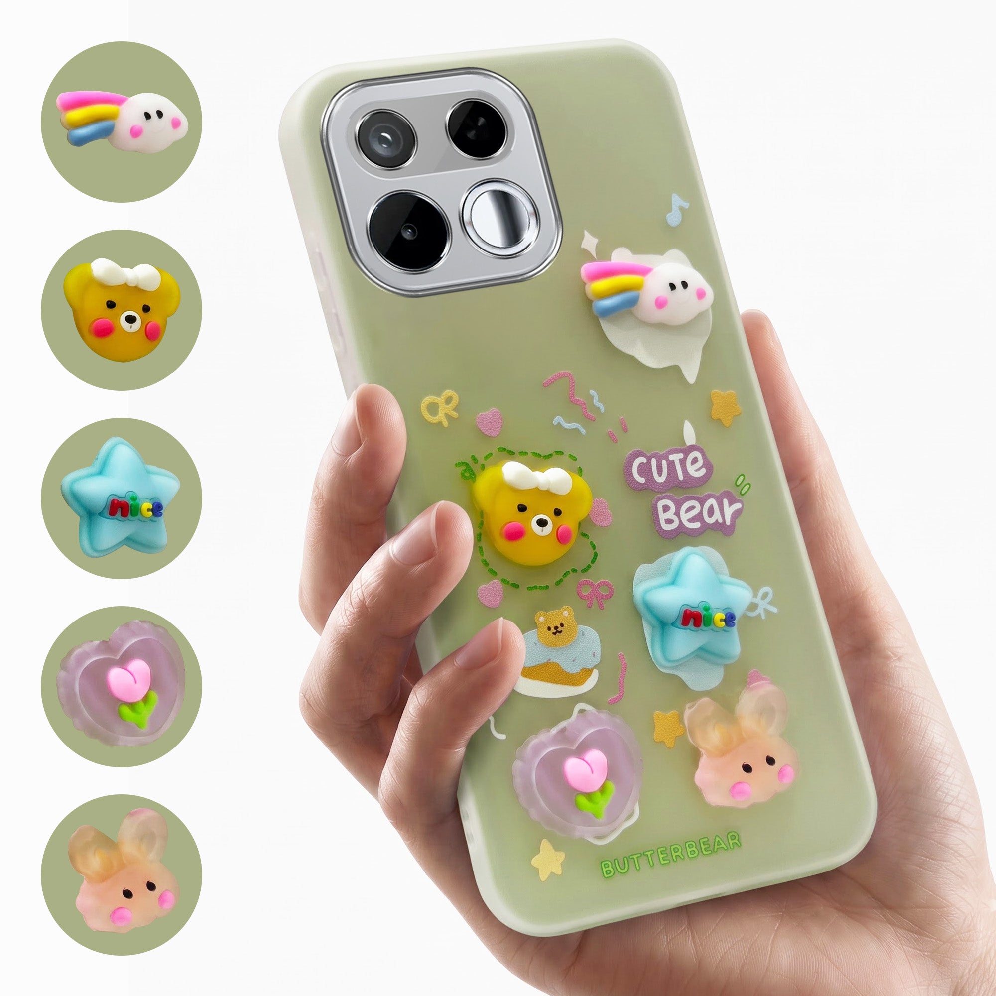 For Realme 16T 5G Back Cover Case (3D Cute Cartoons | Hard Back Side Soft | Matte Premium Finish | HD Printing)