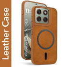 For Motorola Moto Edge 70 Back Case Cove Leather Finish (MagSafe Compatible Wireless Charging | Soft Touch | Camera Bump Protection)