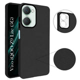 For Vivo iQOO Z9 Lite Back Cover Case (Glass Like Camera Protection | Leather Feel | Minimalist Professional Grip)