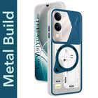 For Vivo Y19 | Vivo Y19e | Vivo T4 Lite Metallic Back Cover Case (Metallic Camera Protection & Buttons | Translucent Milky Shade | Hard Polycarbonate)