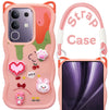 For Vivo T4x | Vivo Y31 Pro Back Case Cover Strap (3D embossed Figures | Strap Holder | 360* Soft Cushion with Camera Bump)