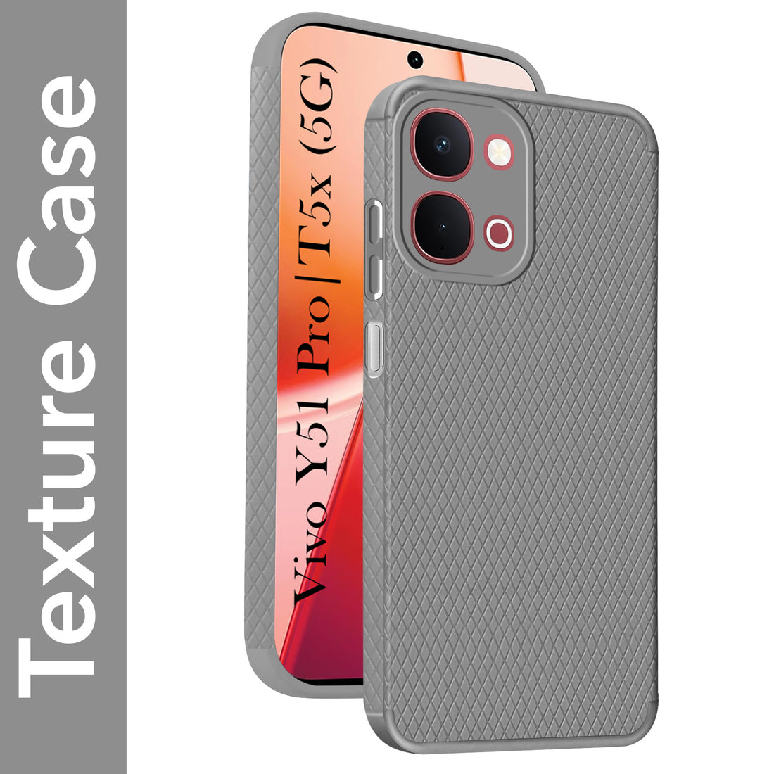 For Vivo Y51 Pro 5G | Vivo T5x Back Cover Case Liquid Silicone (Camera Protection | Side Grip Texture | Soft and Flexible)