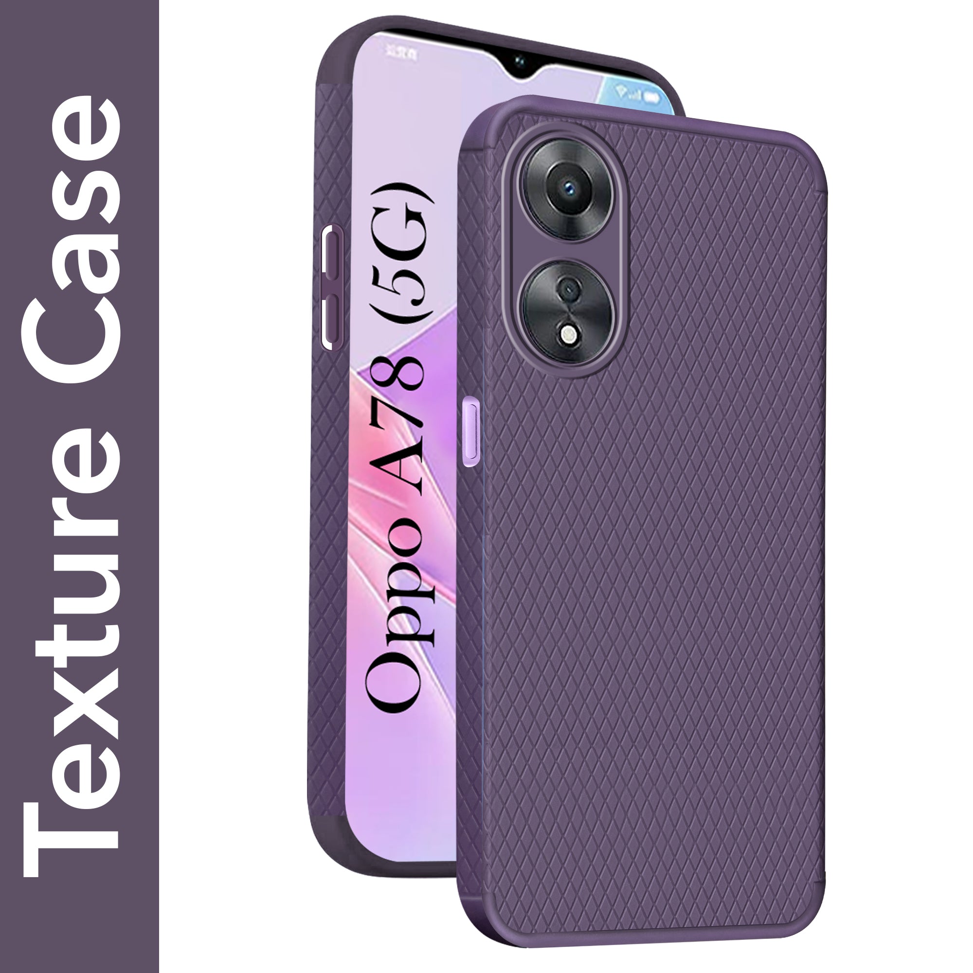 For Oppo A78 5G Back Cover Case (Liquid Silicone | Side Grip | Camera Protection)