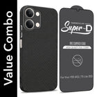 For Vivo Y05 (4G) | Vivo T5 Lite (5G)  Combo with Back Cover and 9H Tempered Glass (Liquid Silicone | Camera Protection | Oleophobic Coating Screen Glass)