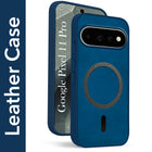 For Google Pixel 11 Pro Back Cover Case Leather Finish (MagSafe Compatible Wireless Charging | Soft Touch | Camera Bump Protection)