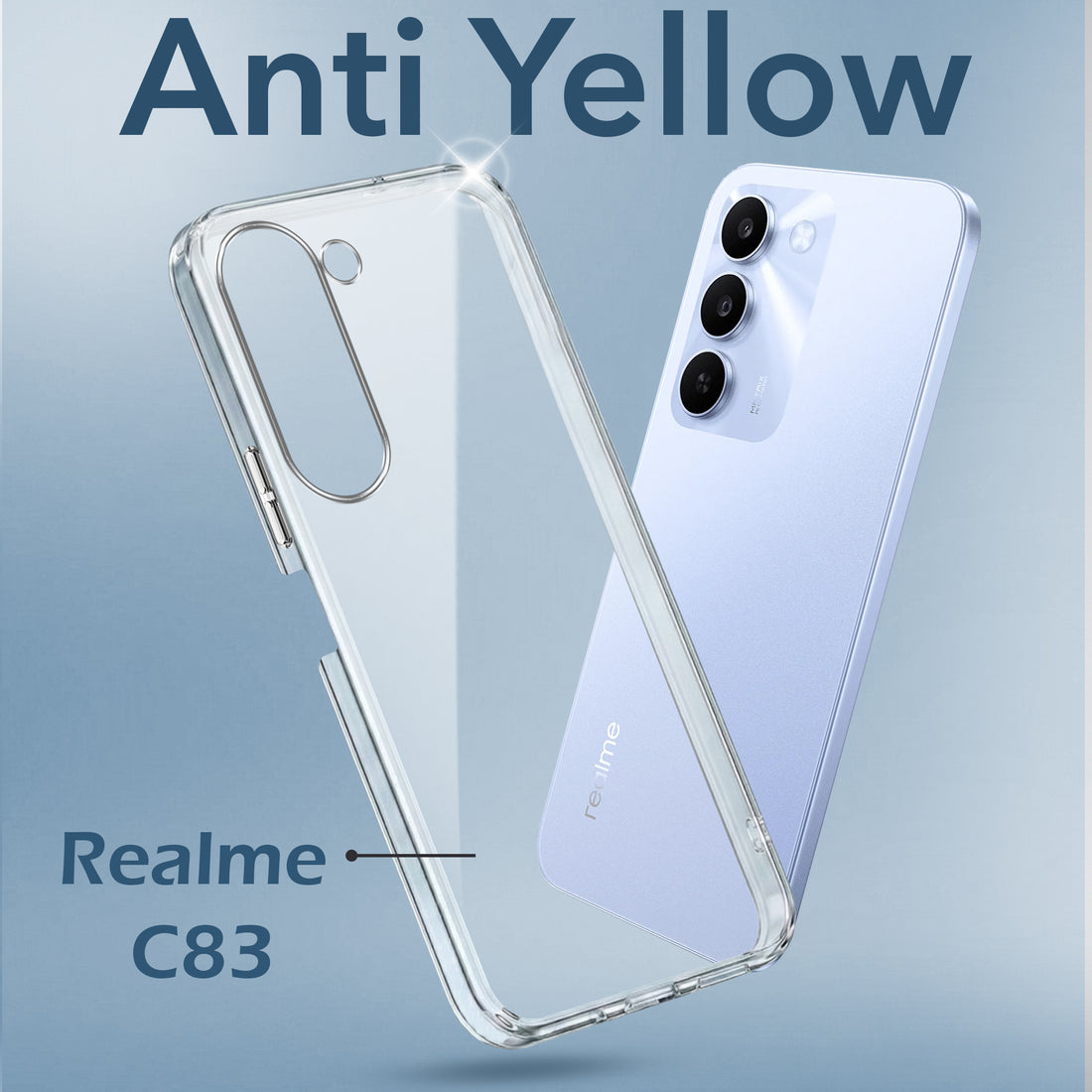 For Realme C83 5G Back Cover Case Lifetime Anti-Yellow Clear (Sleek Hard Crystal | Shockproof and Camera Protection)