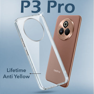 For Realme P3 Pro Lifetime Anti-Yellow Clear Back Cover Case (Sleek Hard Crystal | Shockproof and Camera Protection)