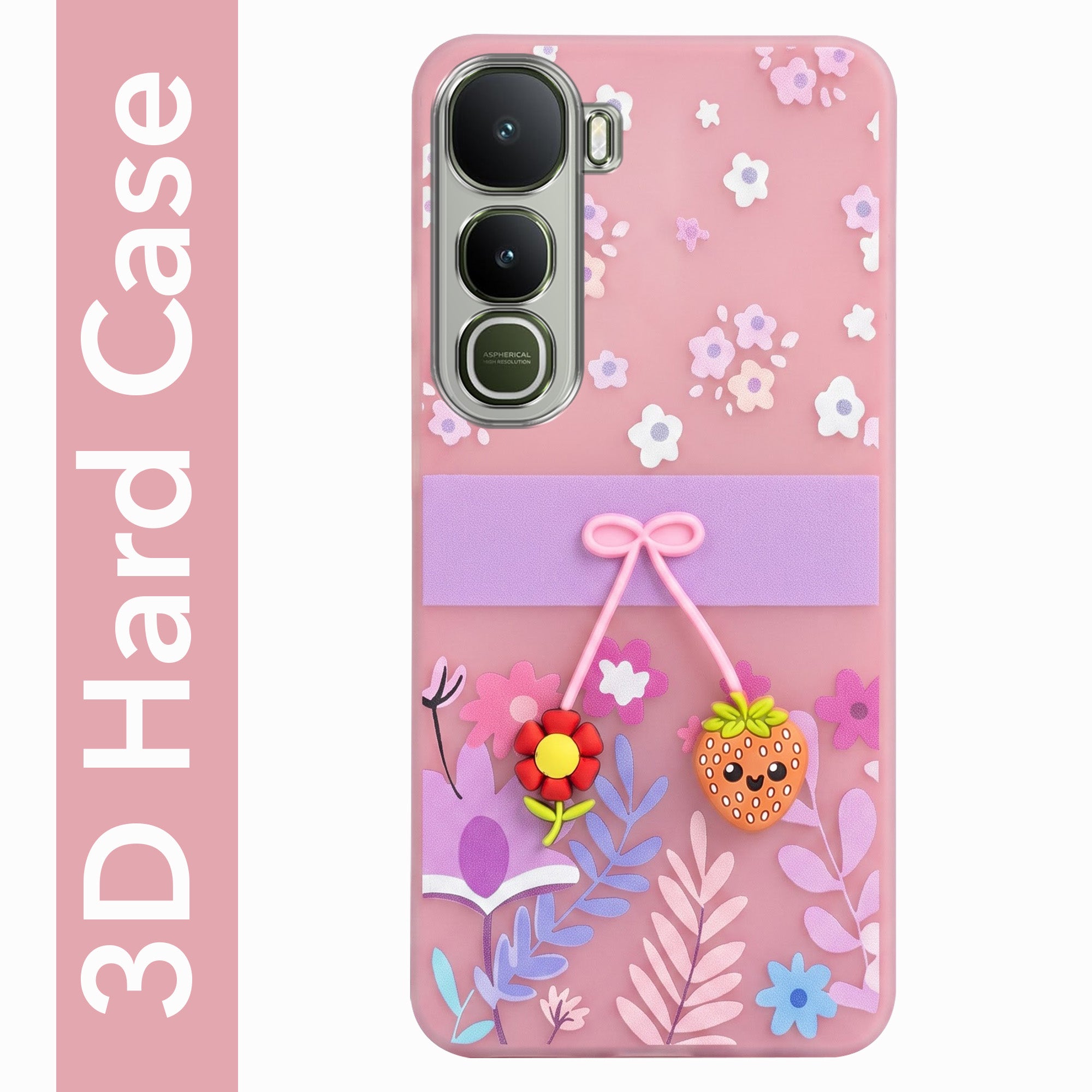 For Vivo Y400 Back Cover Case (3D Cute Cartoons | Hard Back Side Soft | atte Premium Finish | HD Printing)