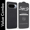 For Google Pixel 10 Pro Combo (Textured Grip Design | Micro-Fiber Cloth Inside | Oleophobic Coating Screen Glass)