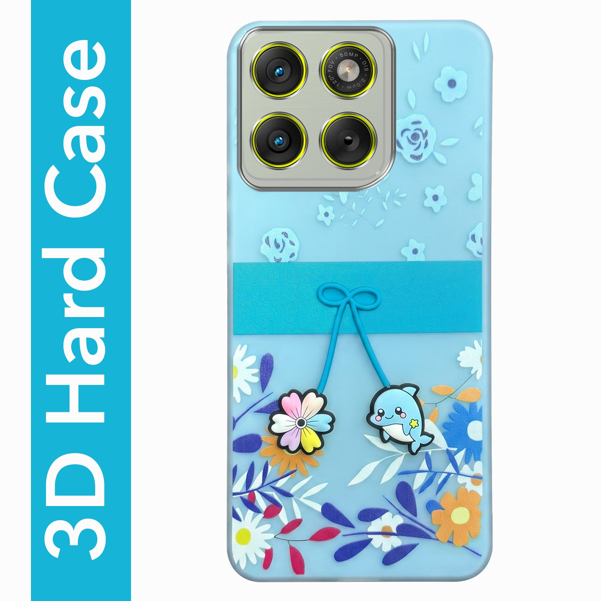 For Motorola Moto Edge 70 Back Cover Case (3D Cute Cartoons | Hard Back Side Soft | Matte Premium Finish | HD Printing)