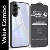 For Samsung Galaxy A36 5G Combo with Back Cover and 9H Tempered Glass (Lifetime Anti-Yellow | Crystal Clear Shockproof | Oleophobic Coating Screen Glass)