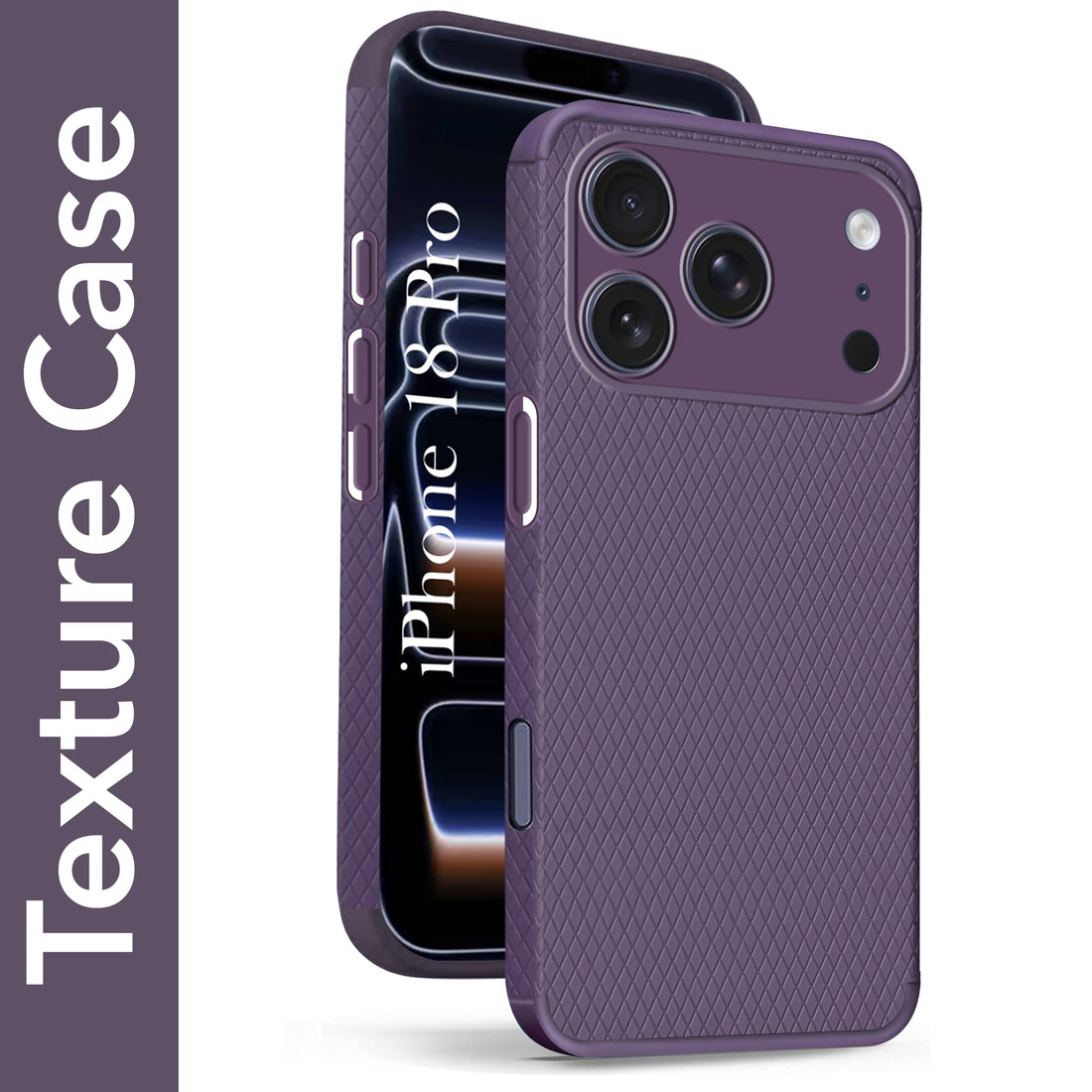 For iPhone 17 Pro | iPhone 18 Pro Back Cover Case(Camera Protection | Side Grip Texture | Soft and Flexible)