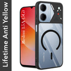 For Redmi 15A 5G Back Cover Case Lifetime Anti-Yellow Clear (Camera Protection | Side Grip | Wireless MagSafe Compatible)