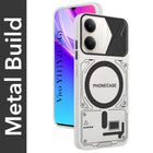 For Vivo Y11 | Vivo Y21 5G Metallic Back Cover Case (Metallic Camera Protection & Buttons | Translucent Milky Shade | Hard Polycarbonate)