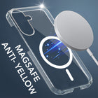 For Samsung Galaxy A57 5G Back Cover Case Lifetime Anti-Yellow MagSafe Compatible Clear (Sleek Hard Crystal | Shockproof and Camera Protection)