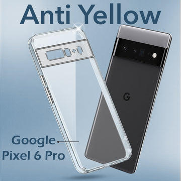 For Google Pixel 6 Pro Back Cover Case Lifetime Anti-Yellow Clear (Sleek Hard Crystal | Shockproof and Camera Protection