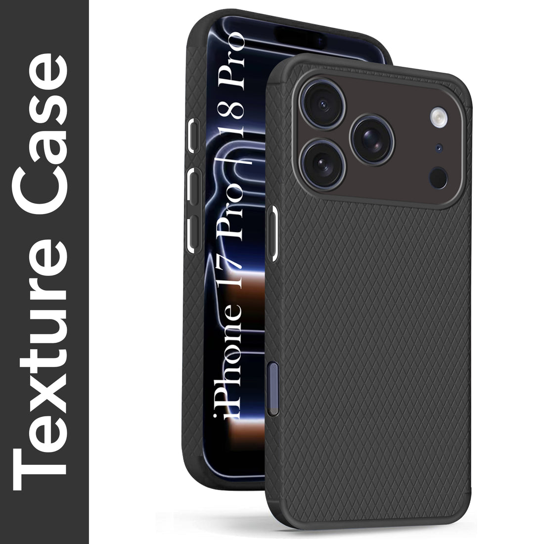 For iPhone 17 Pro | iPhone 18 Pro Back Cover Case(Camera Protection | Side Grip Texture | Soft and Flexible)