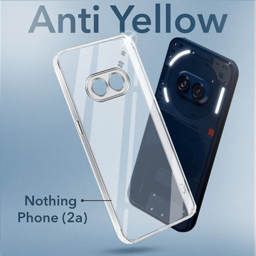 For Nothing Phone 2A 5G Back Cover Case Lifetime Anti-Yellow Clear (Sleek Hard Crystal | Shockproof and Camera Protection)