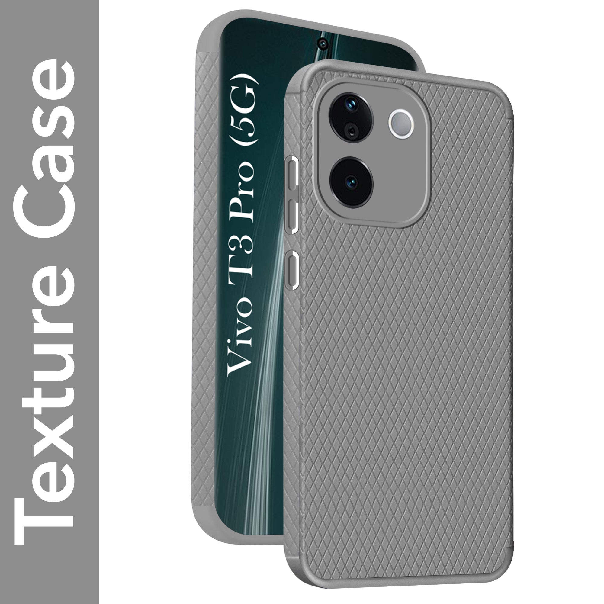 For Vivo T3 Pro Back Cover Case (Liquid Silicone | Side Grip | Camera Protection)