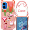 For Motorola Moto G45 Back Case Cover Strap (3D embossed Figures | Strap Holder | 360* Soft Cushion with Camera Bump)