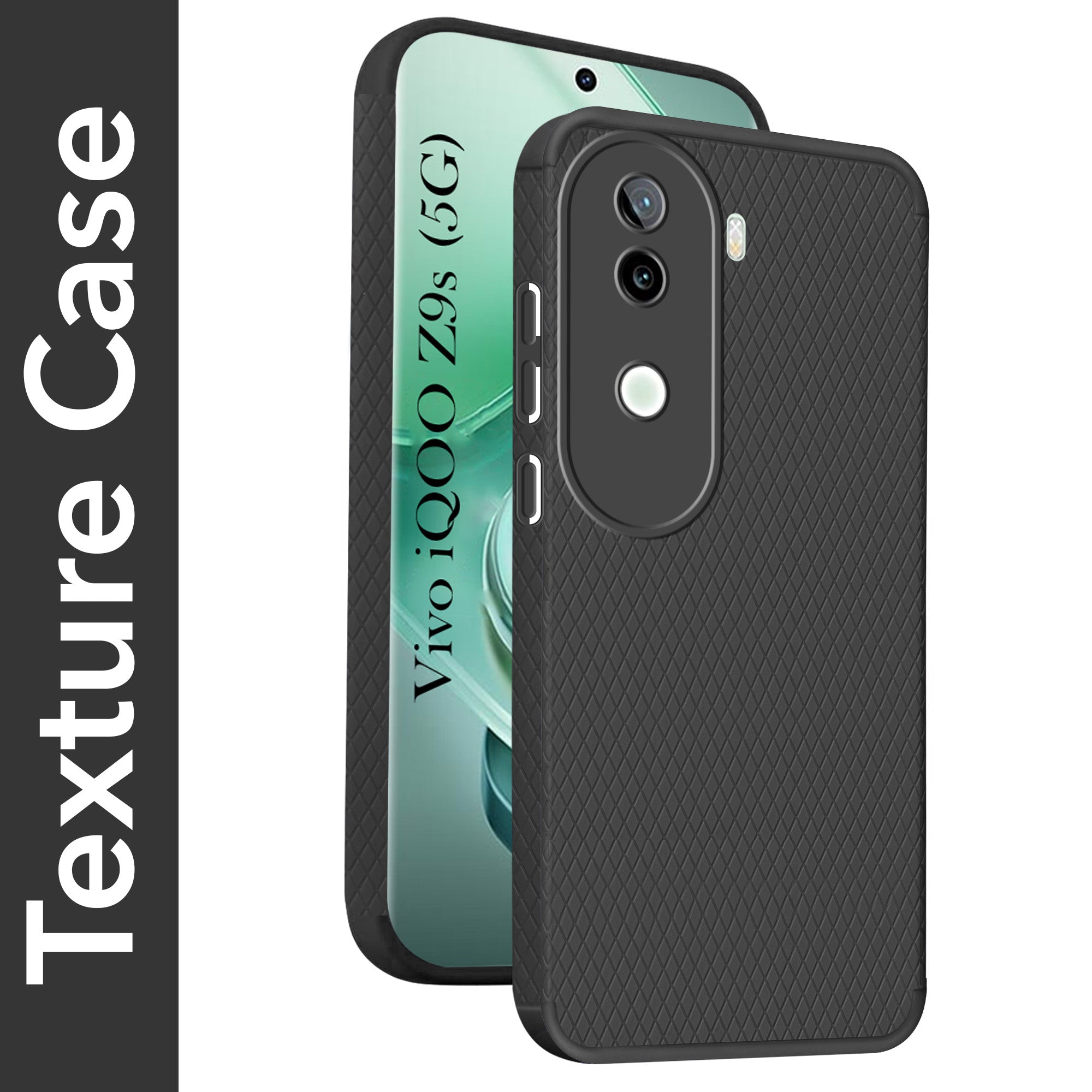 For Vivo iQOO Z9s Back Cover Case (Liquid Silicone | Side Grip | Camera Protection)