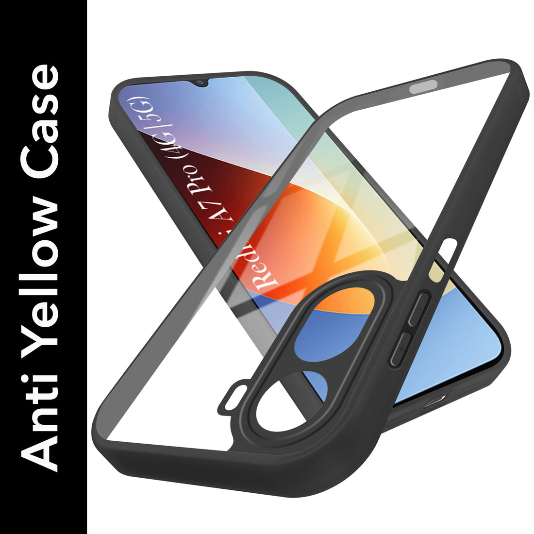 For Redmi A7 Pro 5G Back Cover Case Ultra-Hybrid (Lifetime Anti Yellow | Anti Scratch | Crystal Clear Shockproof)