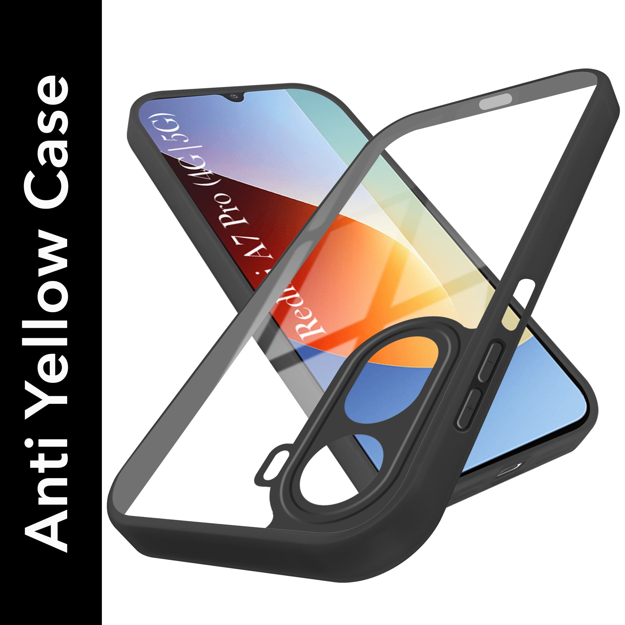 For Redmi A7 Pro 5G Back Cover Case Ultra-Hybrid (Lifetime Anti Yellow | Anti Scratch | Crystal Clear Shockproof)