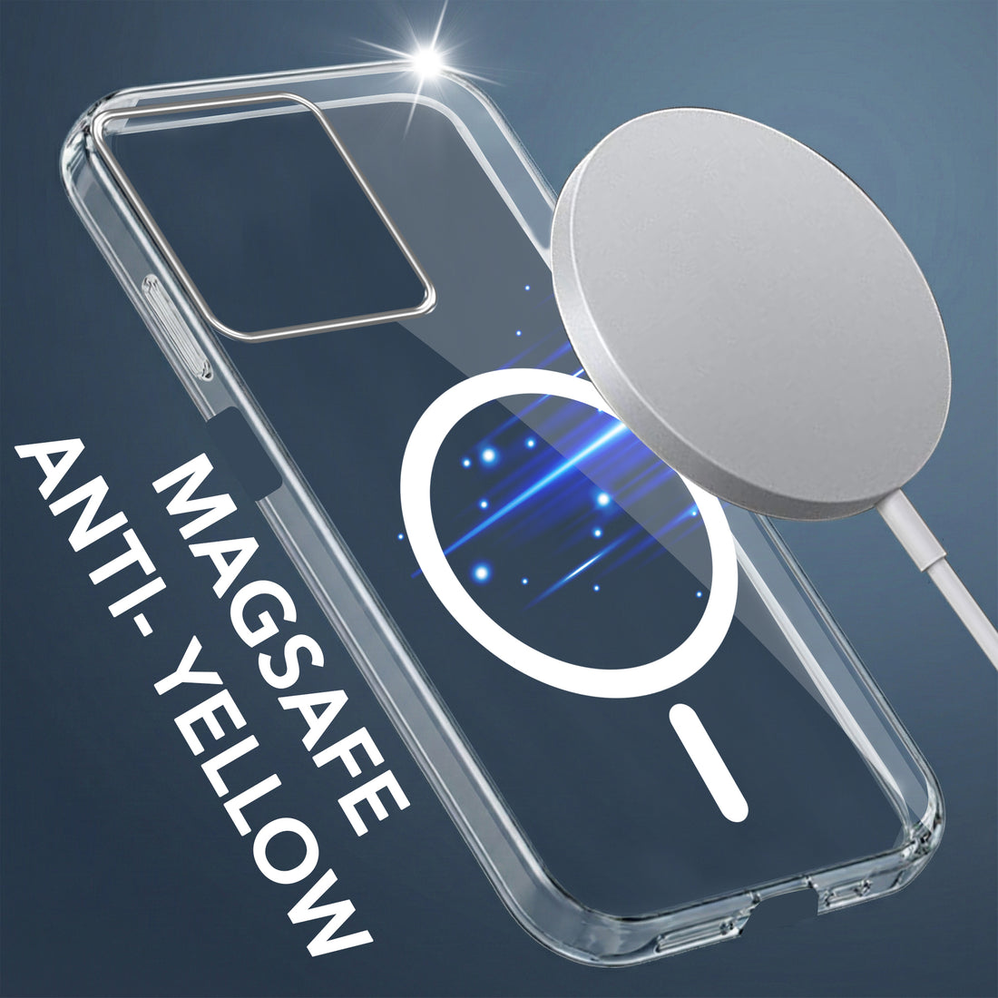For Realme C53 Back Cover Case Lifetime Anti-Yellow MagSafe Compatible Clear (Sleek Hard Crystal | Shockproof and Camera Protection)