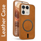 For Motorola Moto Edge 50 Ultra 5G Back Case Cover Leather Finish (MagSafe Compatible Wireless Charging | Soft Touch | Camera Bump Protection)