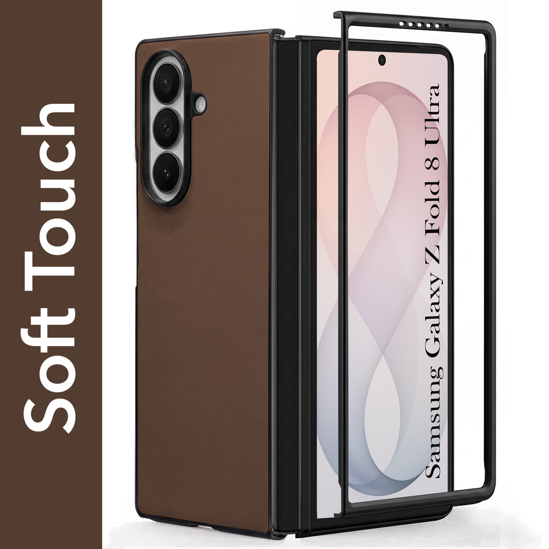 For Samsung Galaxy Z Fold 8 Ultra Premium Cover Case (Soft Leater Touch | Interior Protective Cloth | Slim 360* Protection)