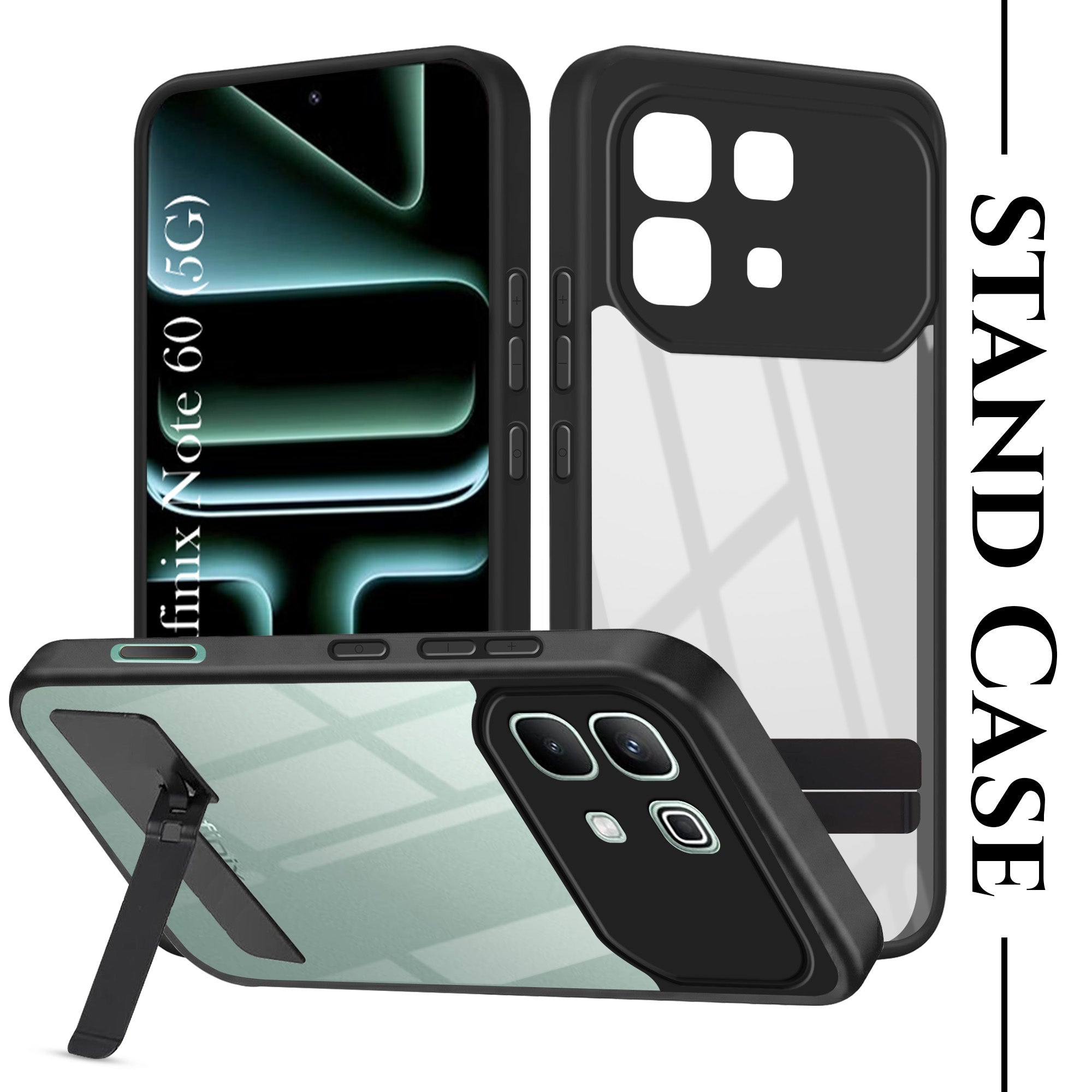 For Infinix Note 60 5G Back Cover Case Ultra-Hybrid (Lifetime Anti Yellow | Anti Scratch | Crystal Clear Shockproof)