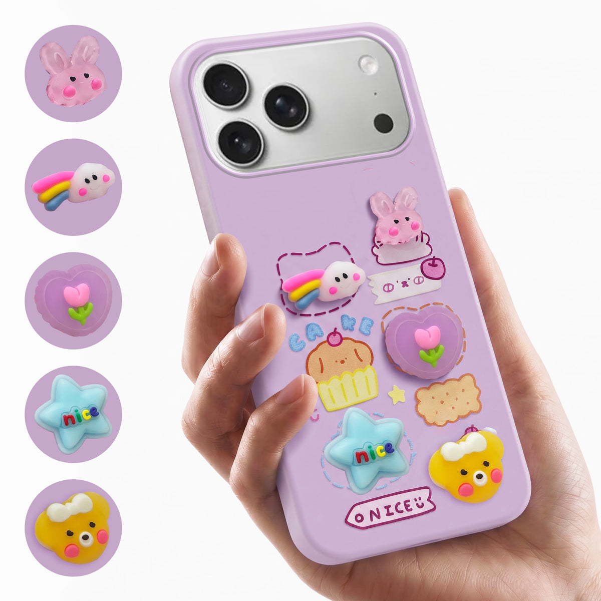 For Apple iPhone 18 Pro Back Cover Case (3D Cute Cartoons | Hard Back Side Soft | Matte Premium Finish | HD Printing)
