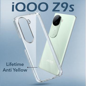 For Vivo iQOO Z9s Back Cover (Hard Anti Yellow Clear Case | Drop & Camera Protection | Shockproof Polycarbonate)