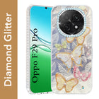 For Oppo F29 Pro Back Cover Case  (Luxury Floral Glitter Cute Butterfly | Diamond Studded Camera Bump | Girls & Women Design)