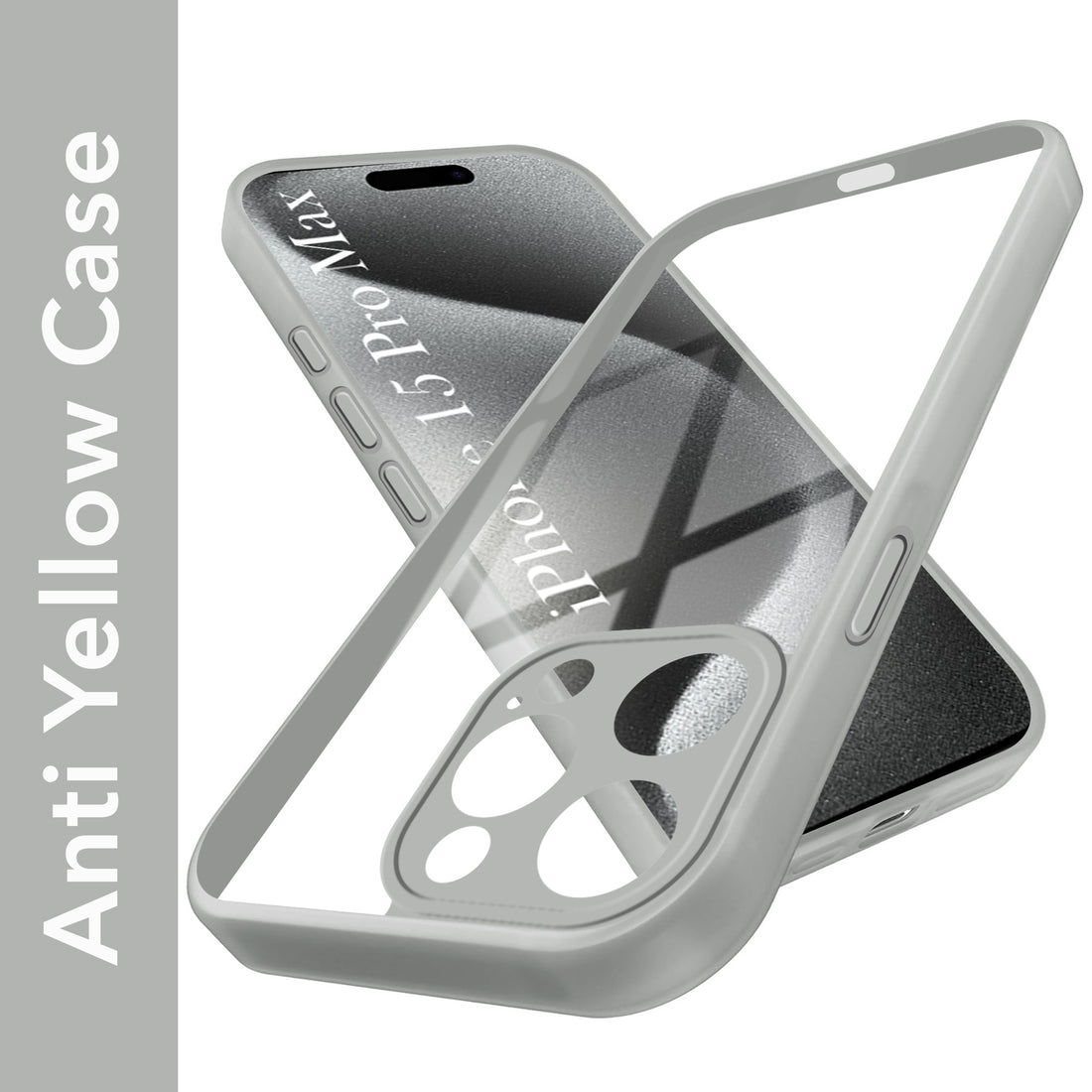 For Apple iPhone 15 Pro Max Back Cover Case Ultra-Hybrid (Lifetime Anti Yellow | Anti Scratch | Crystal Clear Shockproof)