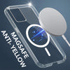 For Oppo Reno 6 Lite Back Cover Case Lifetime Anti-Yellow MagSafe Compatible Clear (Sleek Hard Crystal | Shockproof and Camera Protection)