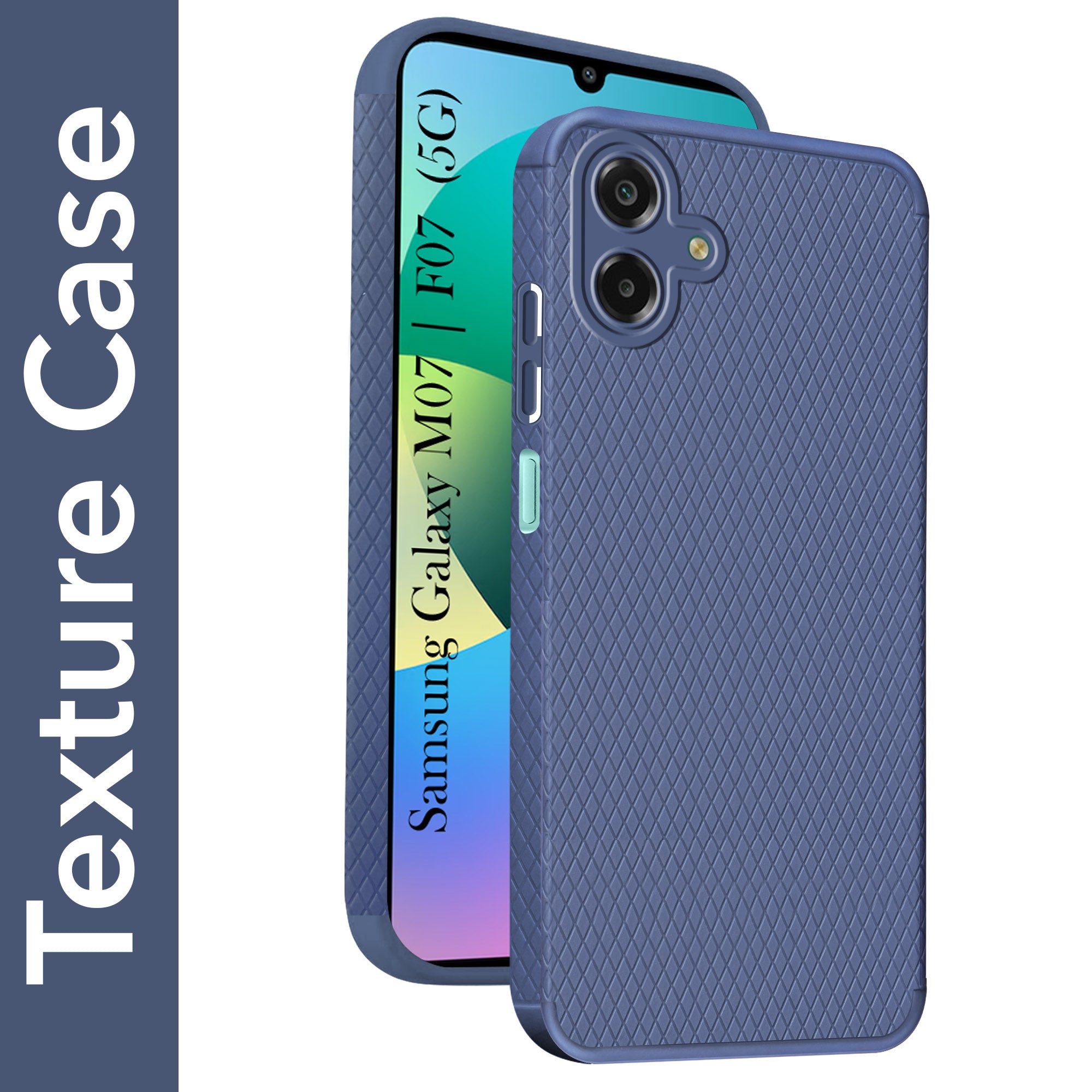 For Samsung Galaxy M07 | Samsung Galaxy F07 Back Cover Case Liquid Silicone (Camera Protection | Side Grip Texture | Soft and Flexible)