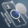 For Oppo Reno6 5G | Reno 6 5G Back Cover Case Lifetime Anti-Yellow MagSafe Compatible Clear (Sleek Hard Crystal | Shockproof and Camera Protection)