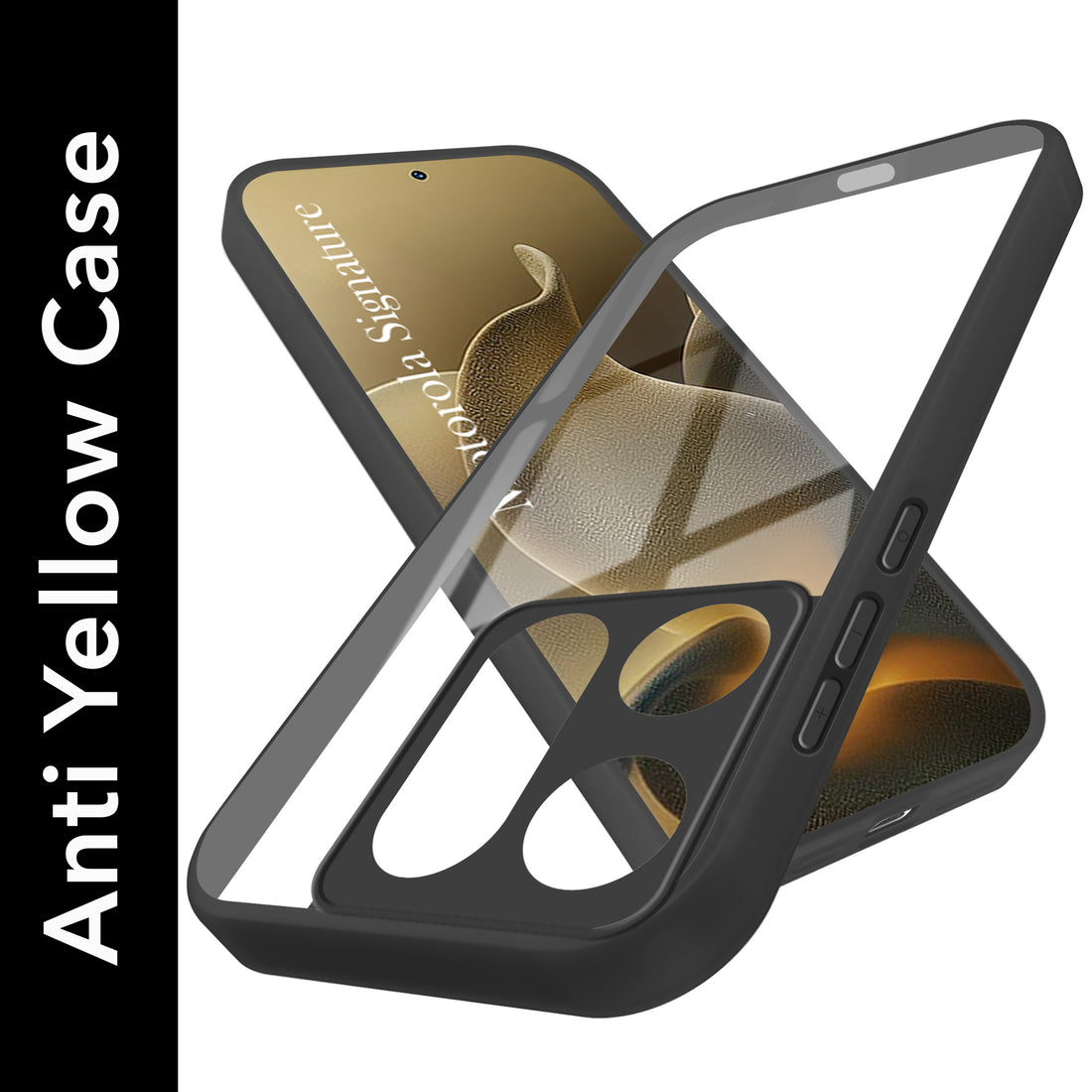 For Motorola Moto Signature 5G Back Cover Case Ultra-Hybrid (Lifetime Anti Yellow | Anti Scratch | Crystal Clear Shockproof)